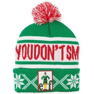 New! Elf Movie Knit Beanie Hat "You Don't Smell Like Santa" Will Farrell Comedy